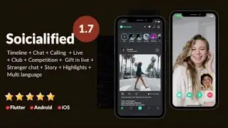 Social media app clone (instagram,facebook,linked in etc) + Node.js socket Chat + Calling + Live