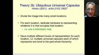 Distillation and the brain, Geoffrey Hinton
