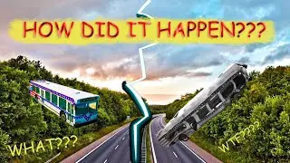 BEAMNG DRIVE- a big American bus crashed into a canyon -beamngdrive!!!!