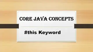"this" keyword in java.