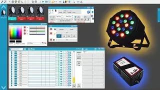 Ligação Interface DMX e Configuração Freestyle Para Canhão 18x Led