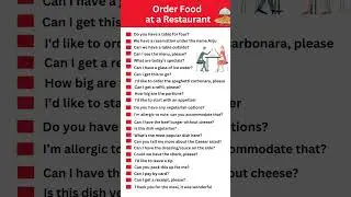 How to Order food at a Restaurant #shorts #english