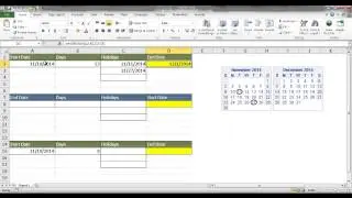 Calculate the Start or End Date with the WORKDAY Function