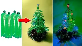 DIY BEAUTIFUL PLASTIC BOTTLE CHRISTMAS TREE 🎄 Елка из пластиковых бутылок / 