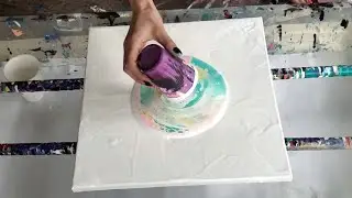 Acrylic Pouring With Pastels! PASTEL Flip Cup Painting