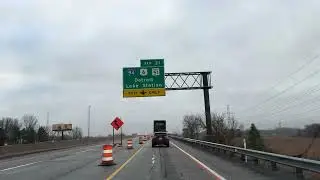 Drive I90 East  Gary, IN to Portage, IN 4k