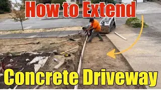 How To Excavate & Prep Base For Driveway Extension & Form Setting Step by Step