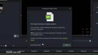 Camtasia 9 Saving Your Project