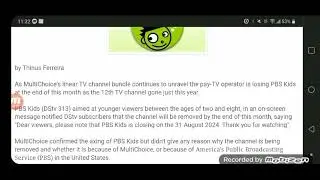 PBS Kids in Africa will indeed shut down on August 31.