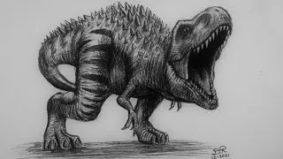New Year Special: Drawing T-REX from Jurassic World the Game