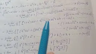 Find integration of the function x²-x as the limit 1 to 4 of a sum.