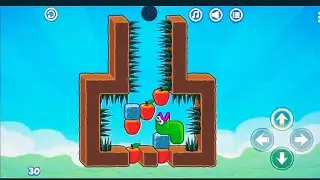 Easy way to solve Funniest Apple worm 30 level 😱😱99.9766% IQ 😎🤩😎