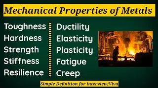 Mechanical Properties of Metals | for Interview & Viva | Som
