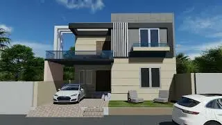 3D Animation of Modern Residential House