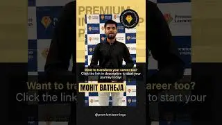 Mohit Batheja's Salesforce Success Story | Journey & Outcomes| Premium Learning Systems #salesforce