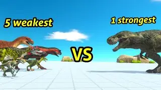 5 weakest carnivore dinosaurs vs boss animal revolt battle simulator