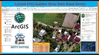 Tutorial Layout Peta Pal Batas | Data Drone/Foto Udara | Pemetaan Kawasan Kantor Desa