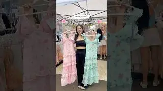 Shopping for Spring dresses at Glebe Markets Sydney! 👗🌸 #sydney #glebemarkets #shorts