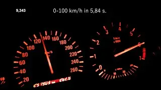 BMW E36 328i 0-200 km/h Acceleration 4K video 0-100 in 5,8