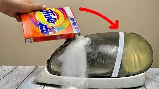 🔥🔥Brilliant method! How to Clean Foggy and Cloudy Car Headlight In just 8 minutes
