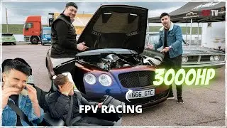 FASTEST EVER ROAD LEGAL Bentley 3000BHP DRAG RACE | Interview + BMW M2 RACE