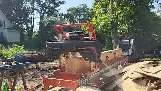Cutting MONSTER 18'-6" beams on 16' Norwood HD36v2.   Part 2