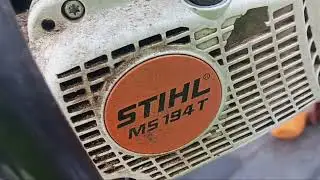 como cambiar la Corona de  Porta cadena  de stihl MS 194