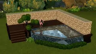 Comment faire une piscine hors sol & un petit étang - Sims 4