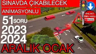 ÖNEMLİ 2023 ARALIK 2024 OCAK EHLİYET SINAV SORULARI/ EHLİYET SINAV SORULARI 2023/ EHLİYET SINAVI