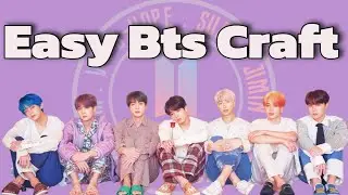 BTS CRAFT WITH PAPER | EASY BTS CRAFT | BTS ROOM DECOR | #diy #diybts #bts