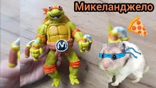 Микеланджело из воздушного пластилина черепашки-ниндзя