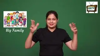 "Word of the day: 'Big family.' #deafcanfoundation #india_deafcantv #isl #father #words #learning