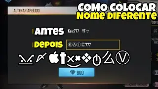 COMO COLOCAR LETRA DIFERENTE NO NOME DO FREE FIRE COMO FAZER NICK PERSONALIZADO NO FREE FIRE EM 2022