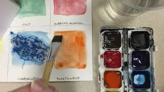 Watercolor Techniques: Plastic Wrap