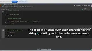 Course Python Strings - Loop through a string