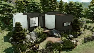 Small modern cabin in the woods / The Sims 4 / no cc / stop motion