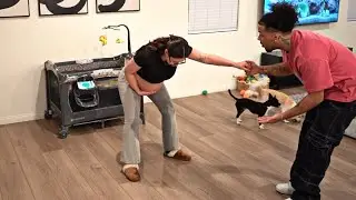 MY WATER BROKE PRANK!!! *he flipped*