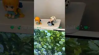 🍃a cute monitor shelf for figurines #pixio #aesthetic #unboxing #onepiece #desksetup