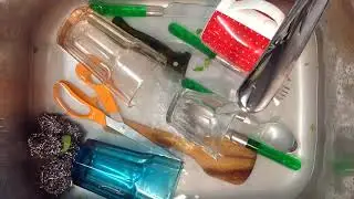Visual ASMR ~ water household sounds / dishwashing