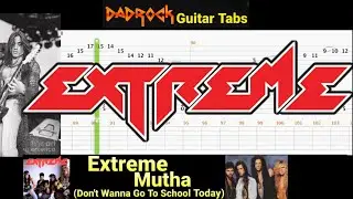Mutha (Don't Wanna Go To School Today) - Extreme - Intro Solo + Lead Guitar TABS Lesson