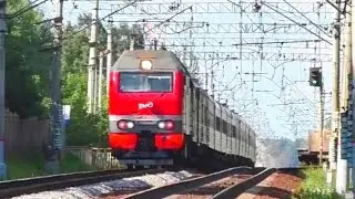 Очень приветливая локомотивная бригада! Электровоз ЭП2К-431 с пассажирским поездом