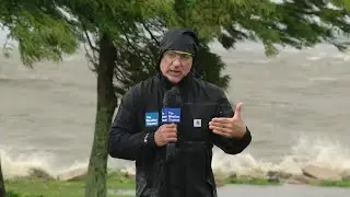 Jim Cantore: "Winds Gusting 40 to 50 Miles Per Hour" in Morgan City, LA
