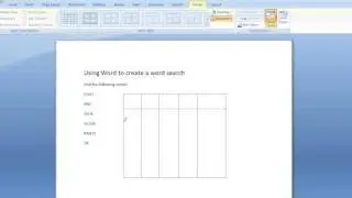 Using Word to create a word search
