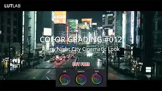 COLOR GRADING 012 - Rainy Night City [Green] Cinematic Look | LUT Free