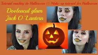 Tutorial machiaj de Halloween || Dovleacul glam || Jack O`Lantern Make-up Tutorial for Halloween