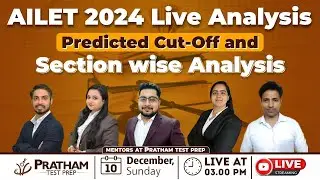 AILET 2024 Live Analysis | Predicted Cut-Off and Section-wise Analysis