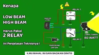 Kenapa Lampu Tembak 2 MODE Harus Pakai 2 RELAY ? | ini penjelasan teknisnya !