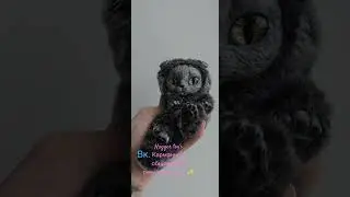 Игрушка ручной работы в смешанной технике Котик.