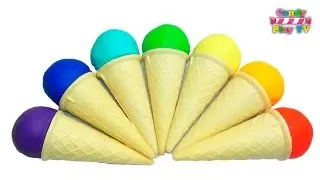 Rainbow Play-Doh Ice Cream Cone Surprise Eggs Cars My Little Pony Angry Birds Learning Colors Kids