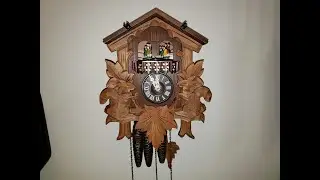 Part 2 of 2 Black Forest Dancer Cuckoo Clock with Squirrels